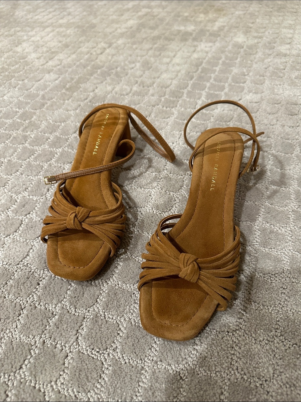 Loeffler Randall Olivia Suede Knotted Strappy Sandals